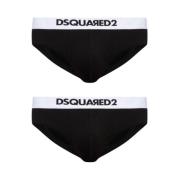 Dsquared2 Stiligt Slip Bi-Pack Underklädersset Black, Herr