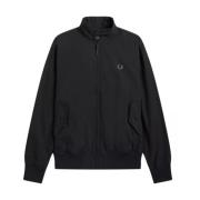 Fred Perry Klassisk Harrington Jacka Svart Black, Herr