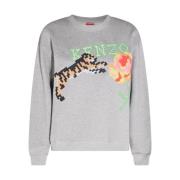 Kenzo Grå Bomullströja med Frontlogo Gray, Dam