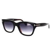 Tom Ford Fyrkantiga solglasögon grå gradient linser Black, Unisex