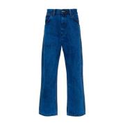 Vivienne Westwood Blå Acid Wash Denim Jeans Blue, Herr
