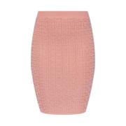 Balmain Monogram Kjol Pink, Dam