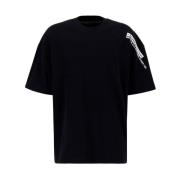 Alpha Industries Avslappnad Sidoprint T-shirt Black, Herr