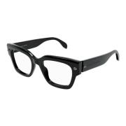 Alexander McQueen Svarta Glasögonbågar Am0411O Black, Unisex