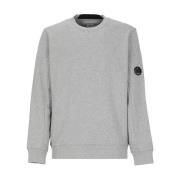 C.p. Company Grå Bomullssweatshirt med Ikonisk Ficka Gray, Herr