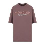 Moncler Plommon Jersey T-shirt Salehe Bembury Samarbet Brown, Dam