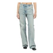 Courrèges Denim Sailor Baggy Jeans Blue, Dam