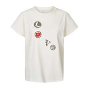 Rabens Saloner Vintage-inspirerad Ambla T-shirt Krita White, Dam