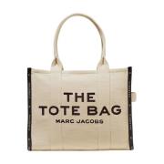 Marc Jacobs Jacquard Tote Bag i Beige Beige, Dam