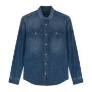 Paul & Shark Denim Shirts Blue, Herr