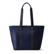 Borbonese Eco Line Shopper Handbag Blue, Dam
