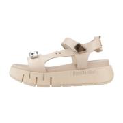 Nerogiardini Plattforms Sandaler Beige, Dam