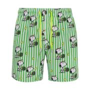 MC2 Saint Barth Snoopy Tennis Stripes Badkläder Green, Herr