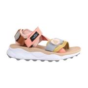 Flower Mountain Beige Sneakers med Justerbara Velcro Band Multicolor, ...