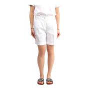 Re-Hash Vita Linne Bermuda Shorts White, Dam
