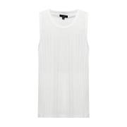 AllSaints ‘Madison’ ribbad ärmlös T-shirt White, Herr