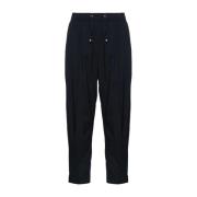 Herno Cropped Trousers Black, Dam