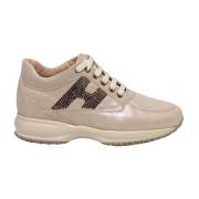 Hogan Beige Interaktiva Sneakers Damskor Beige, Dam