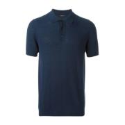Roberto Collina Klassisk Polo Skjorta för Män Blue, Herr