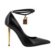 Tom Ford Svarta Läder Stiletto Pumps Black, Dam