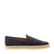 Tod's Blå Mocka Loafer Skor Blue, Dam