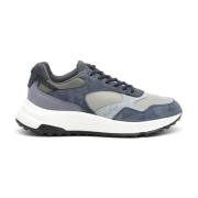 Hogan Blå Mocka Hyperlight Sneakers med Memory Foam Sula Blue, Herr