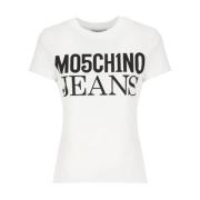 Moschino Kortärmad T-shirt Stiligt Komfort White, Dam