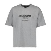 Dolce & Gabbana Logo Print Oversized T-shirt Gray, Herr