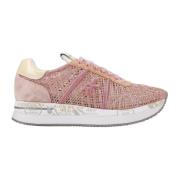 Premiata Rosa Sneakers för Kvinnor Pink, Dam