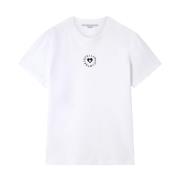 Stella McCartney Logo Print Crew Neck T-shirts White, Dam