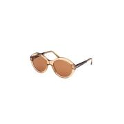 Tom Ford Bruna solglasögon med blank ljusbrun ram Brown, Dam