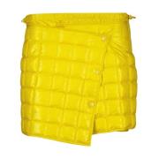 Moncler Quiltad Mini Kjol Yellow, Dam