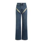 Y/Project Vintage Blå Cut Out Jeans Blue, Dam