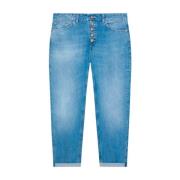 Dondup Bootcut Jeans med Faded Lår Blue, Dam