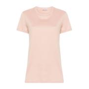 Moncler Rosa T-shirts och Polos Lättvikts Jersey Pink, Dam