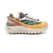 Moncler Gröna Sneakers Mesh Design Reflekterande Detaljer Multicolor, ...