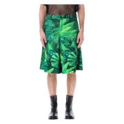 Comme des Garçons Bladtryck Bermuda Shorts Multicolor, Herr