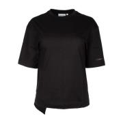Calvin Klein Avslappnad Bomull T-shirt för Män Black, Dam