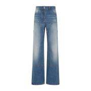 Givenchy Blå Distressed Bomulls Jeans Blue, Dam