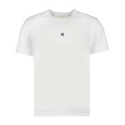 Givenchy Vit 4G Logotyp Broderad T-shirt White, Herr