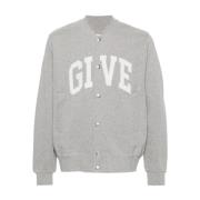 Givenchy Logo Track Bomber Jacket Gray, Herr