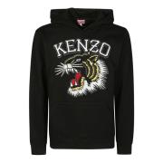 Kenzo Slim Varsity Tiger Hoodie Black, Herr