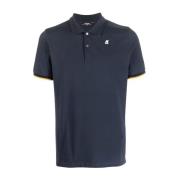 K-Way Blått Polo Shirt med Logo Detaljer Blue, Herr