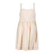 Pinko Bomull Poplin Sweetheart Klänning Pink, Dam