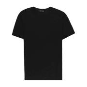 Tom Ford Svart Crew Neck Kortärmad T-Shirt Black, Herr