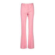 Versace Flared Wool Pants Pink, Dam