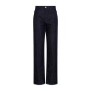 Victoria Beckham Blå High Waist Tapered Jeans Blue, Dam