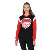 Love Moschino Multifärgad Bomullssweatshirt Multicolor, Dam