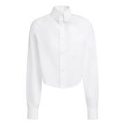 Marni poplin cropped shirt White, Dam