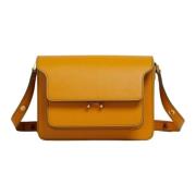 Marni Saffiano läder medium trunk väska Orange, Dam